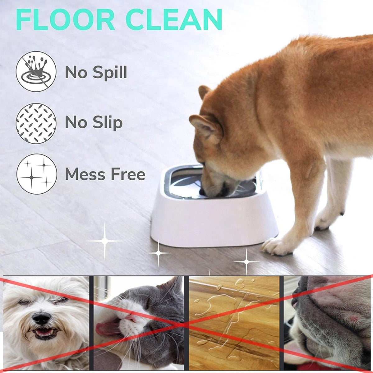 Spill-Proof Pet Travel Water Bowl